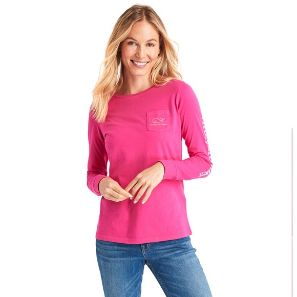 Vineyard Vines Tri-Colour Whale Long Sleeve Pocket Tee - Picture 12 of 12